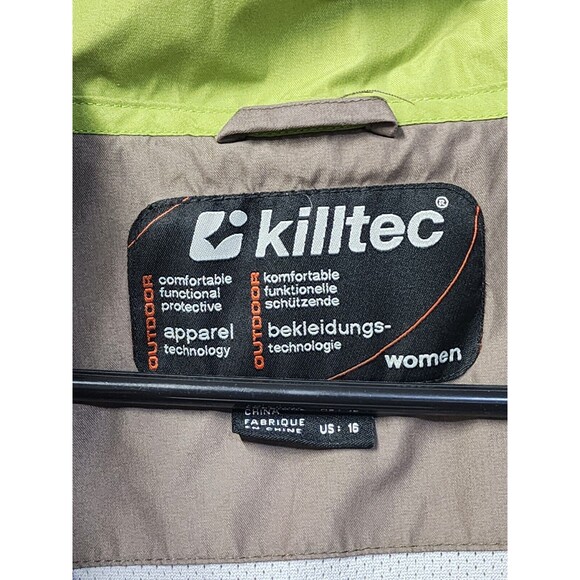 Killtec 4x Tec 2000 women's jacket Size 16. Light Beige, Lime Green. Many Pocket - Picture 3 of 12